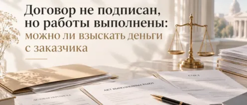 Договор не подписан, но работы выполнены: можно ли взыскать деньги с заказчика