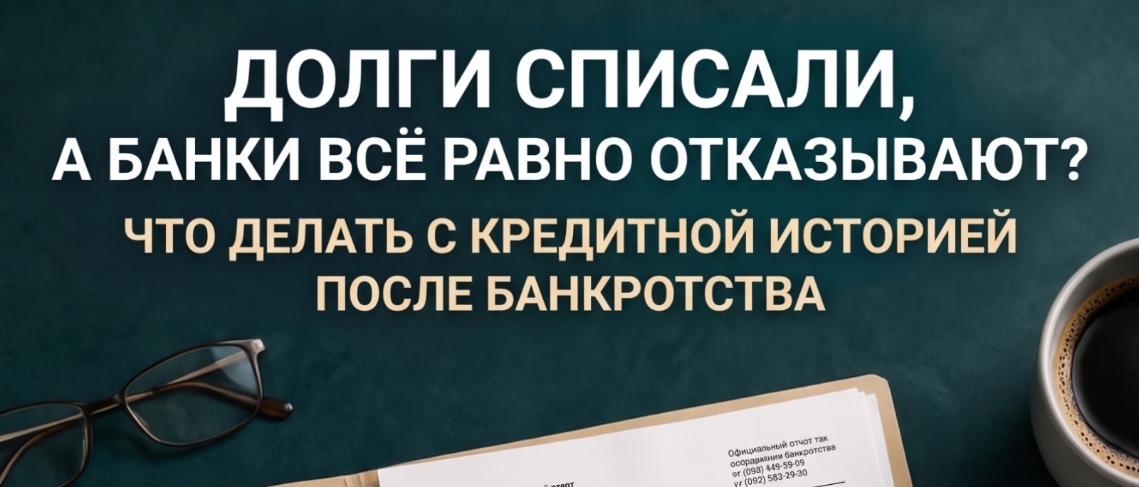 Юрист Канатов Максим Сергеевич объясняет: Долги списали, а банки всё равно отказывают? Что делать с кредитной историей после банкротства