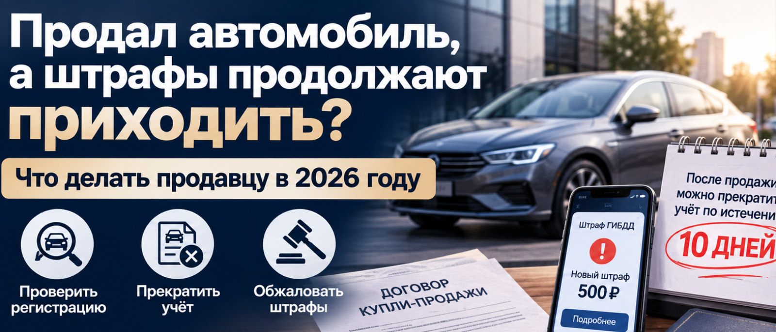 Юрист Нефедов Егор Михайлович объясняет: Продал автомобиль, а штрафы продолжают приходить: что делать в 2026 году