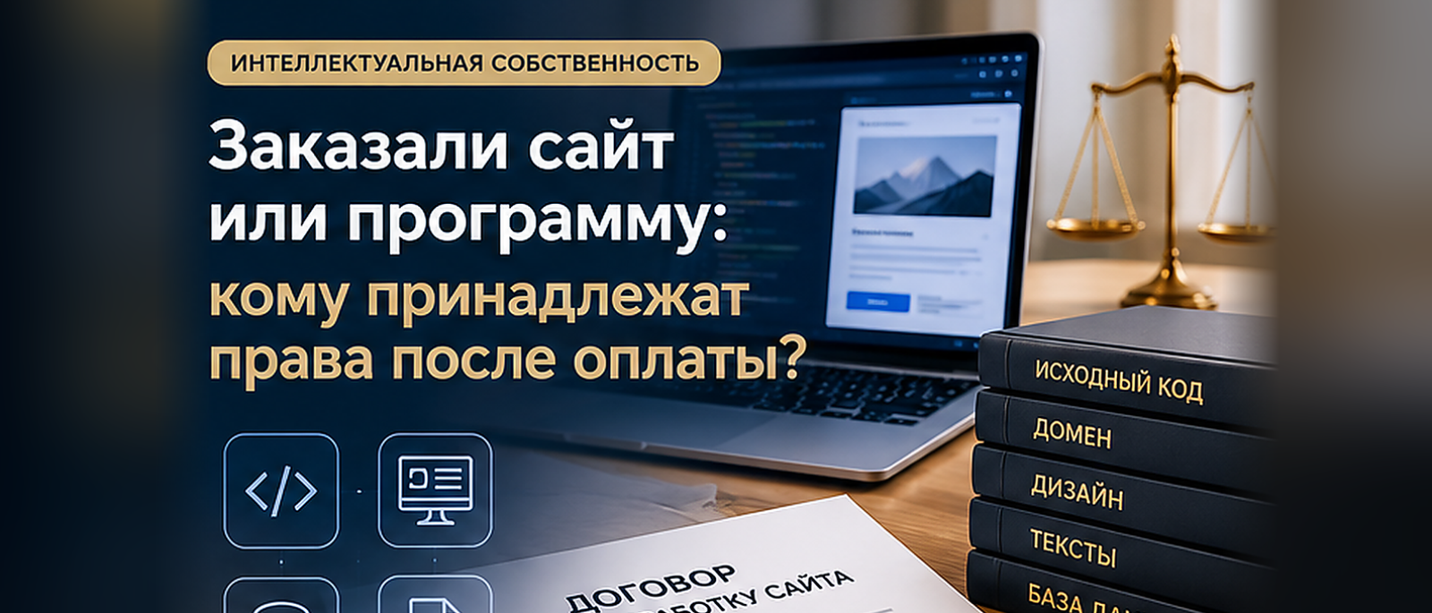 Юрист Мильхайдарова Ксения Вячеславовна объясняет: Права на разработанный сайт