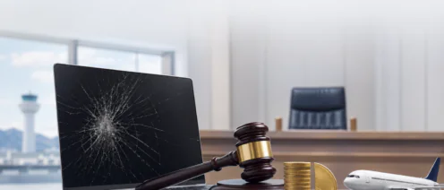 Суд взыскал с авиакомпании часть суммы за разбитый ноутбук пассажира на рейсе Екатеринбург — Сочи, признав обоюдную вину сторон.